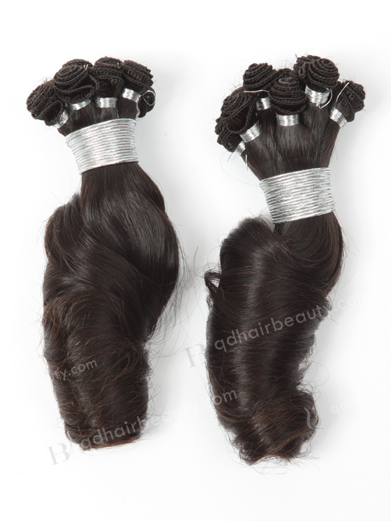 In Stock Brazilian Virgin Hair 12" Loose Spiral Curl Natural Color Hand-tied Weft SHW-002